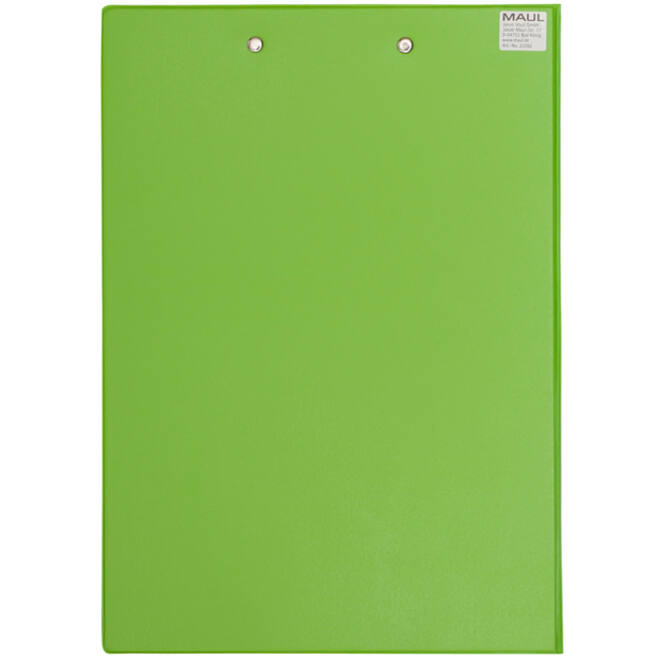 Klembordmap MAUL A4 staand met penlus PVC neon groen