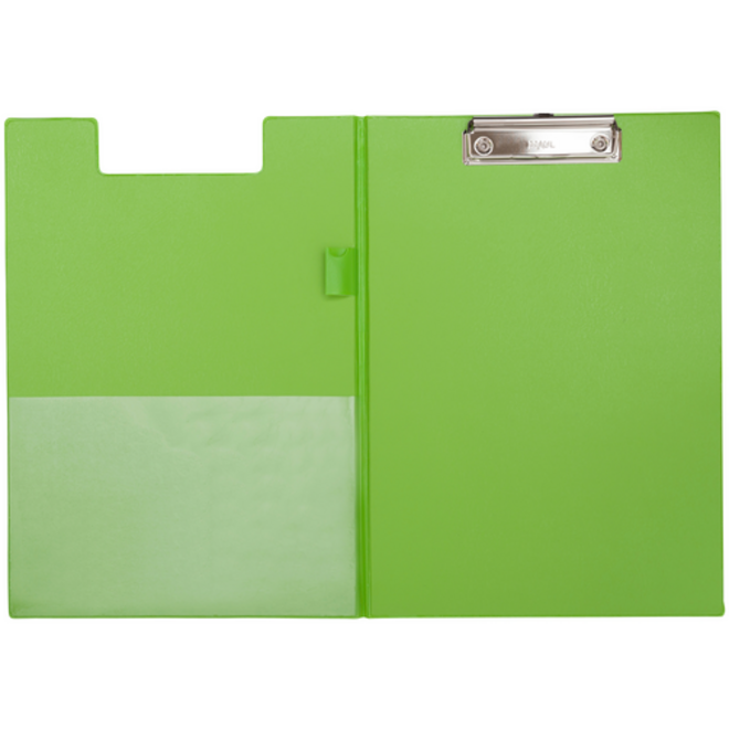 Klembordmap MAUL A4 staand met penlus PVC neon groen
