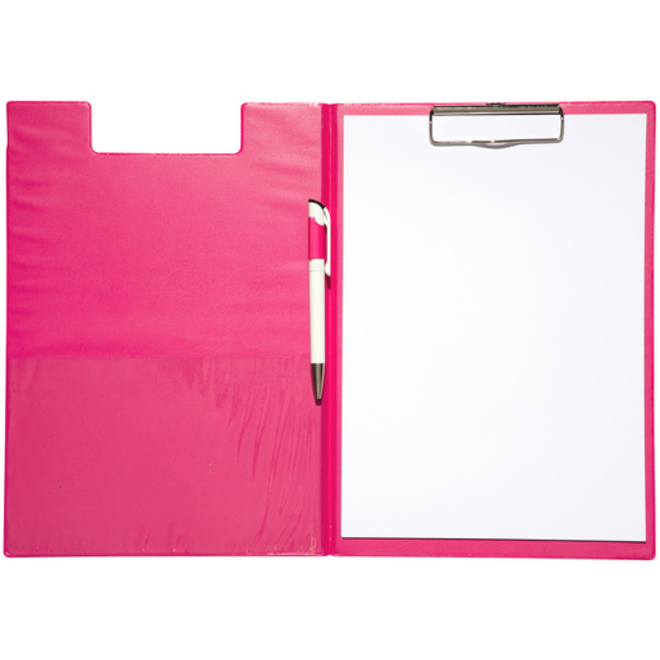 Klembordmap MAUL A4 staand met penlus PVC neon roze