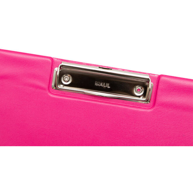 Klembordmap MAUL A4 staand met penlus PVC neon roze