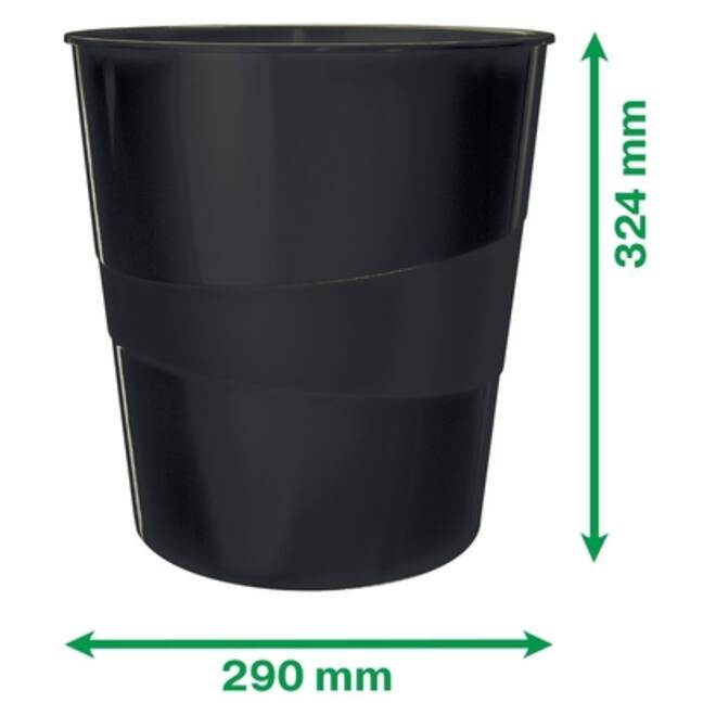 Papierbak Leitz Recycle range 15liter zwart