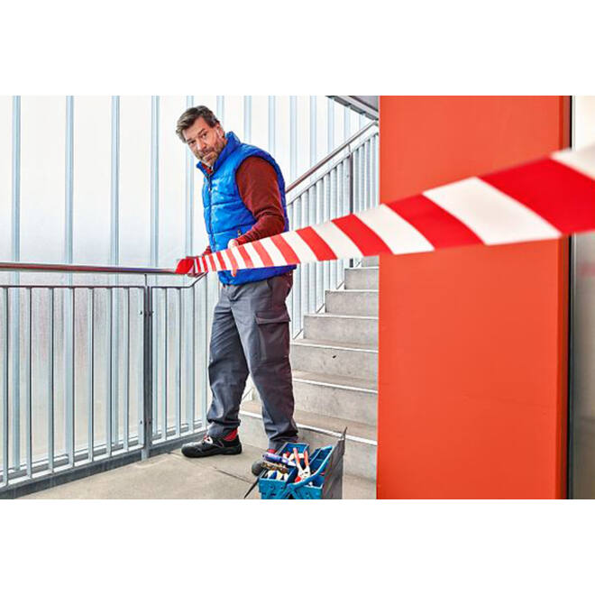 Waarschuwings- en markeerlint tesa® Signal 100mx80mm rood-wit