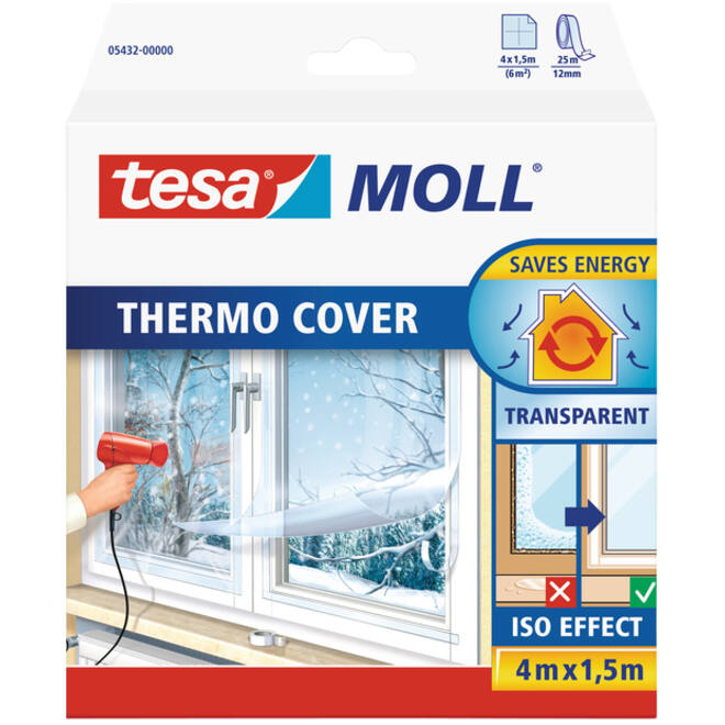 Isolatiefolie tesamoll® Thermo Cover tbv ramen 1,5x4m transparant