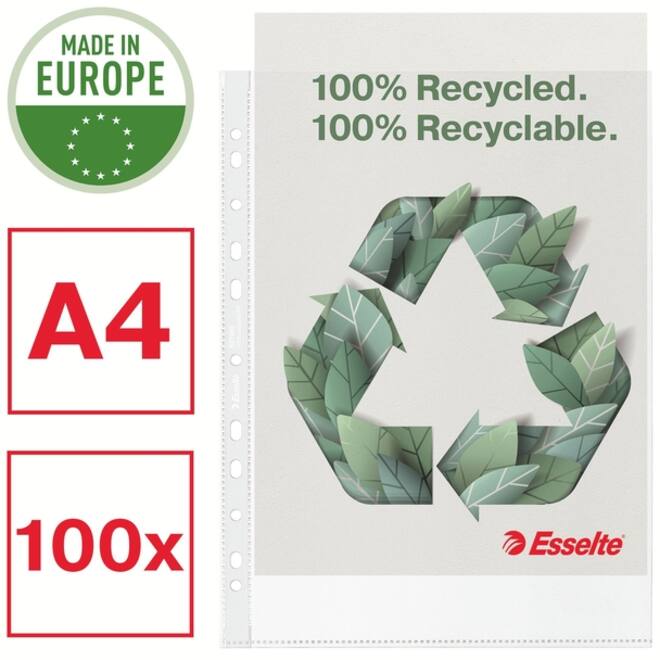 Showtas Esselte recycle PP A4 70µ 11-gaats transparant 100 stuks