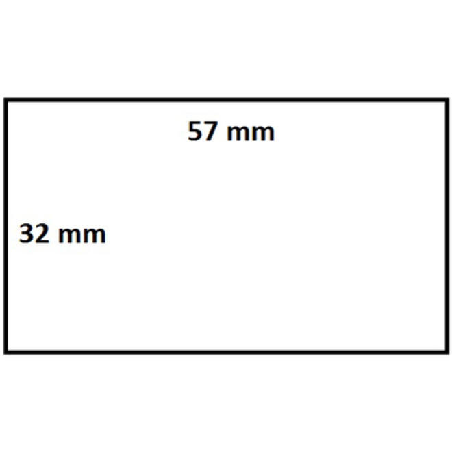 Zebra labeletiket IEZZY 800262-125 57x32mm 25mm wit permanent