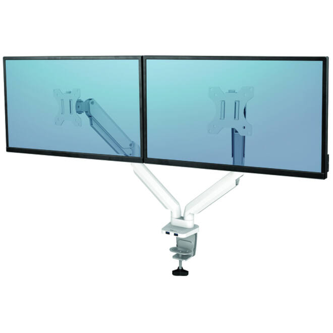 Monitorarm Fellowes Platinum Serie Duo wit