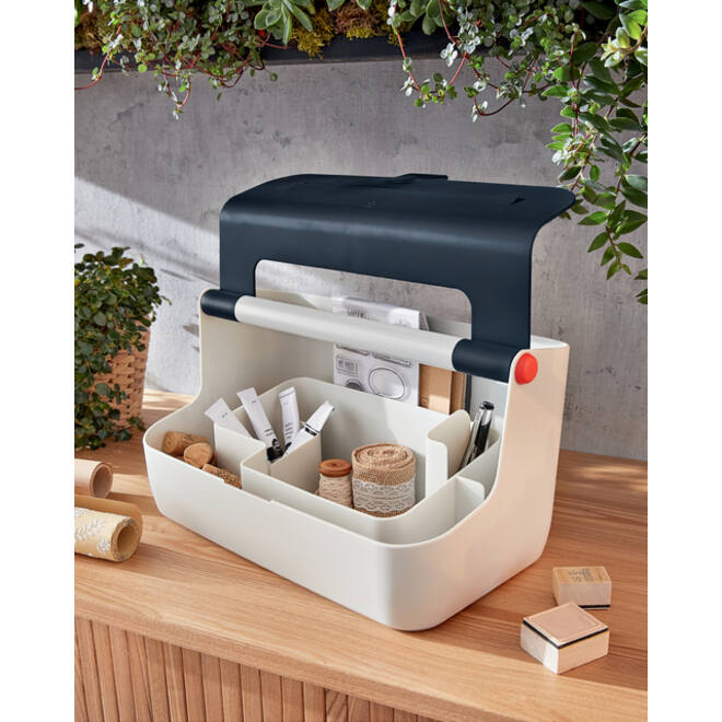 Opbergbox Leitz Cosy draagbaar kunststof grijs