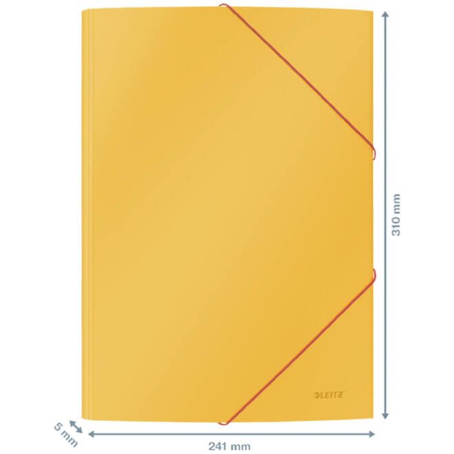 Elastomap Leitz Cosy A4 3-kleps geel