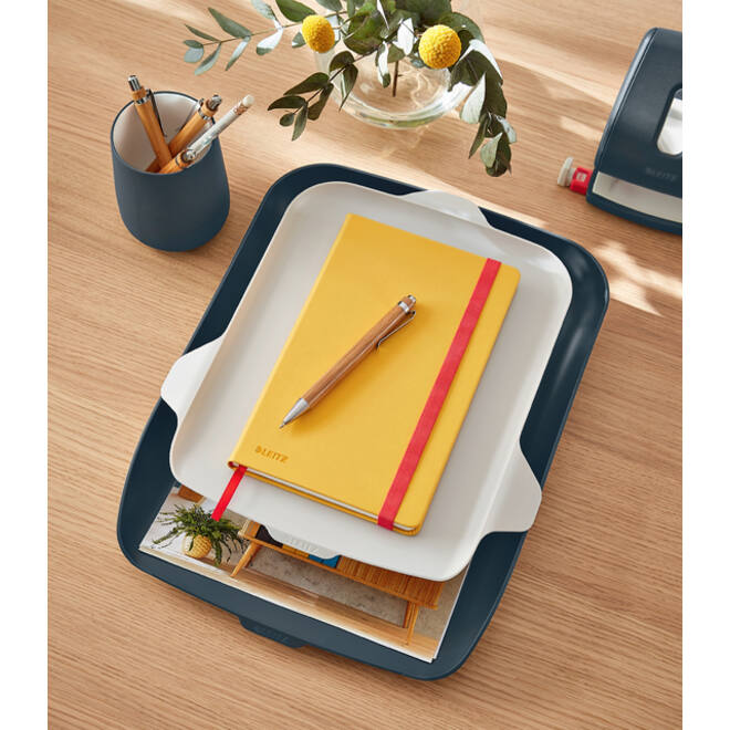 Brievenbak Leitz Cosy met desk organiser grijs