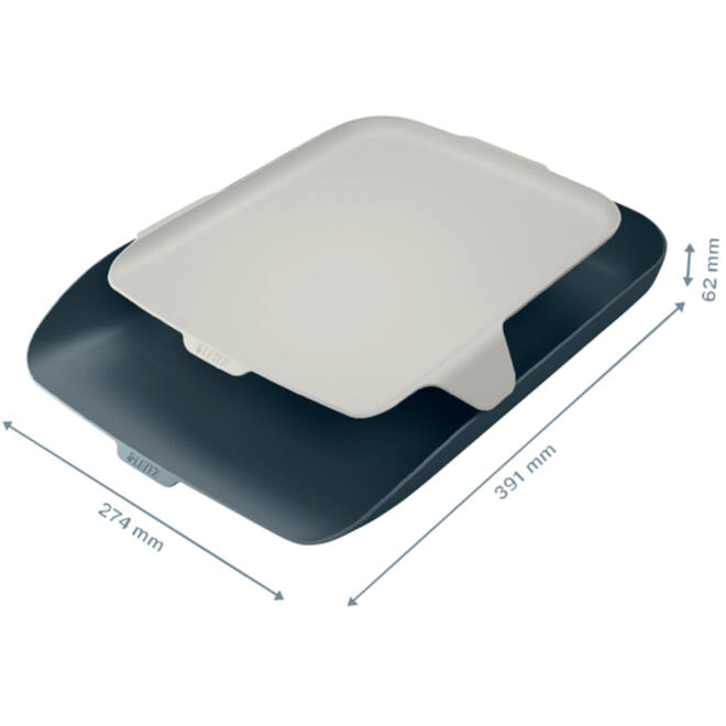 Brievenbak Leitz Cosy met desk organiser grijs