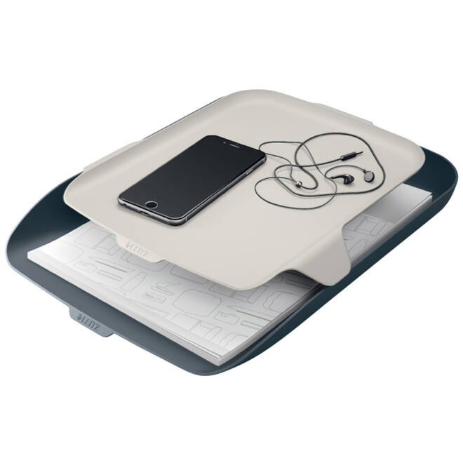 Brievenbak Leitz Cosy met desk organiser grijs
