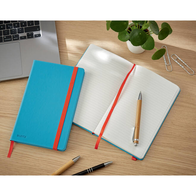 Notitieboek Leitz Cosy A5 160blz 100gr lijn blauw