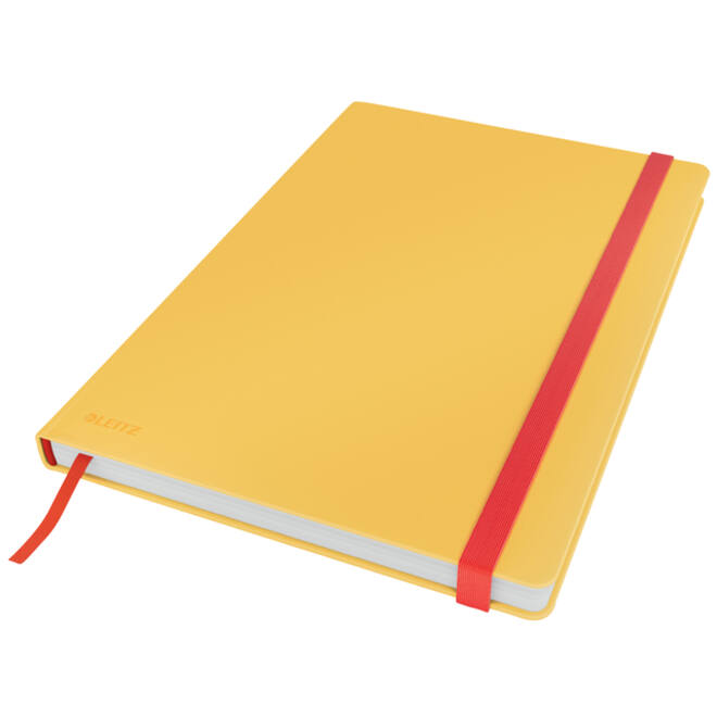 Notitieboek Leitz Cosy B5 160blz 100gr lijn geel