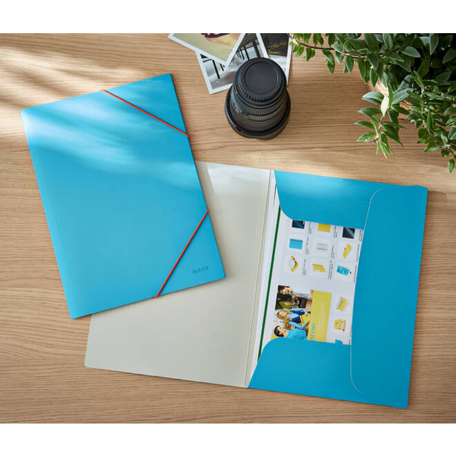 Elastomap Leitz Cosy A4 3-kleps blauw