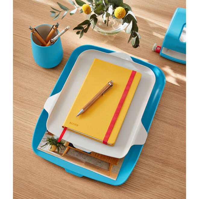Brievenbak Leitz Cosy met desk organiser blauw