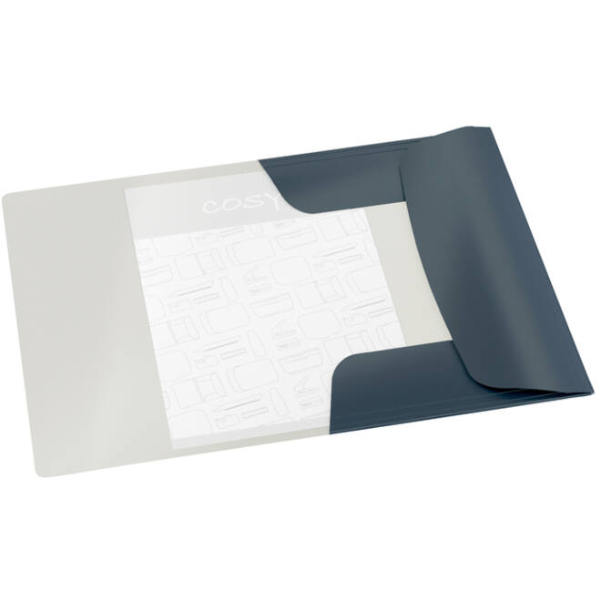 Elastomap Leitz Cosy A4 3-kleps grijs