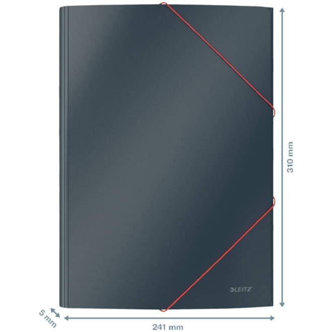 Elastomap Leitz Cosy A4 3-kleps grijs