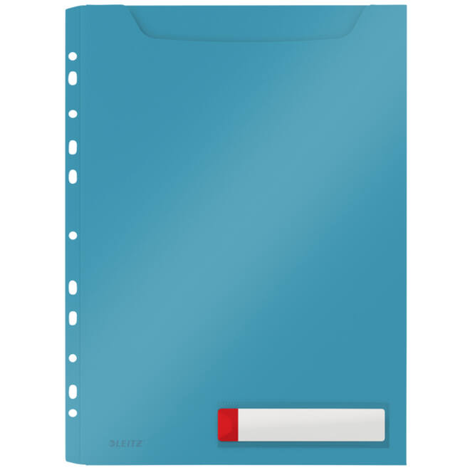 Insteekmap U-model Leitz Cosy harmonica A4 met perforatiestrip PP blauw