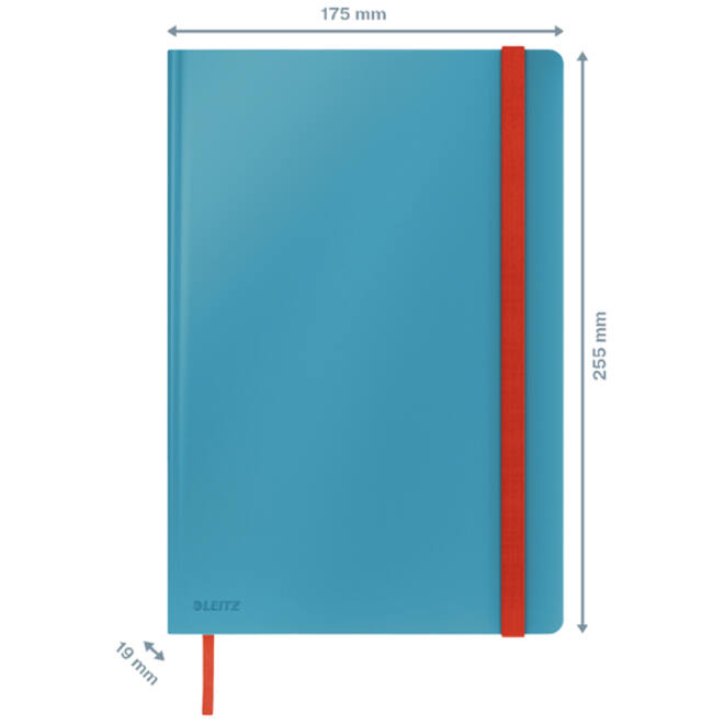 Notitieboek Leitz Cosy B5 160blz 100gr lijn blauw