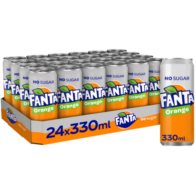 Frisdrank Fanta orange zero blik 330ml