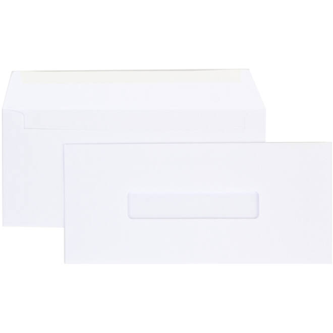 Envelop office 109x224-ea6 gom vm 80gr venster 2,5x11mm midden