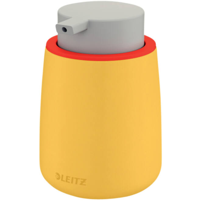 Handzeepdispenser Leitz Cosy voor handzeep 300ml geel