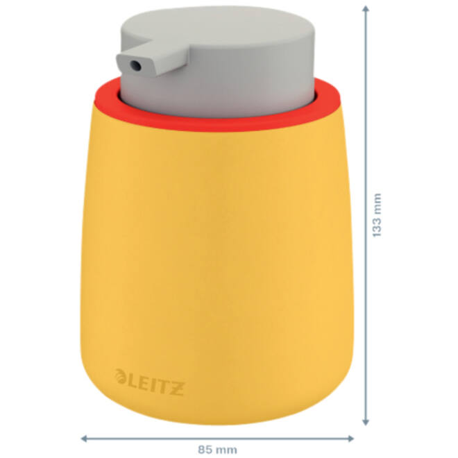 Handzeepdispenser Leitz Cosy voor handzeep 300ml geel