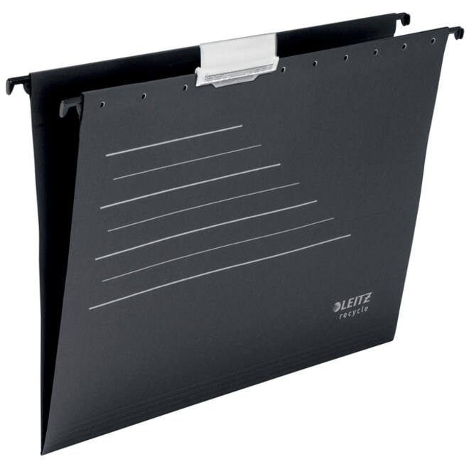 Hangmap Leitz Alpha Recycle A4 verticaal V-bodem zwart