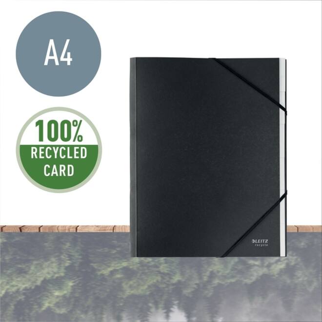 Sorteermap Leitz Recycle 6 tabs karton zwart