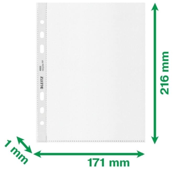 Showtas Leitz Recycle 100µ 6-gaats PP A5 transparant 25 stuks