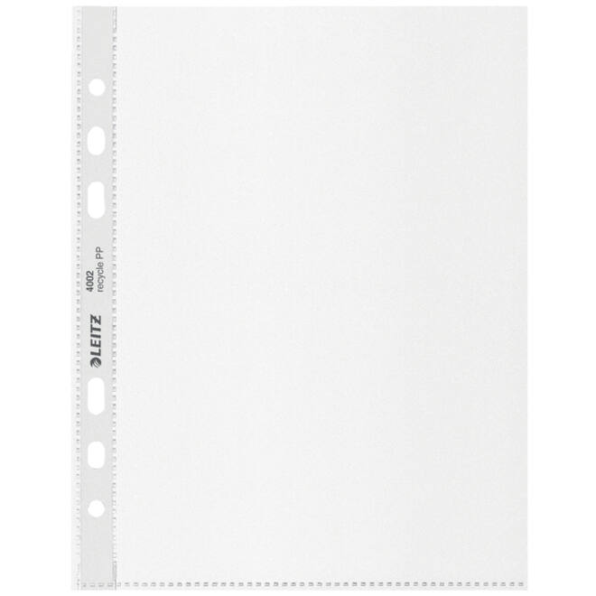 Showtas Leitz Recycle 100µ 6-gaats PP A5 transparant 25 stuks