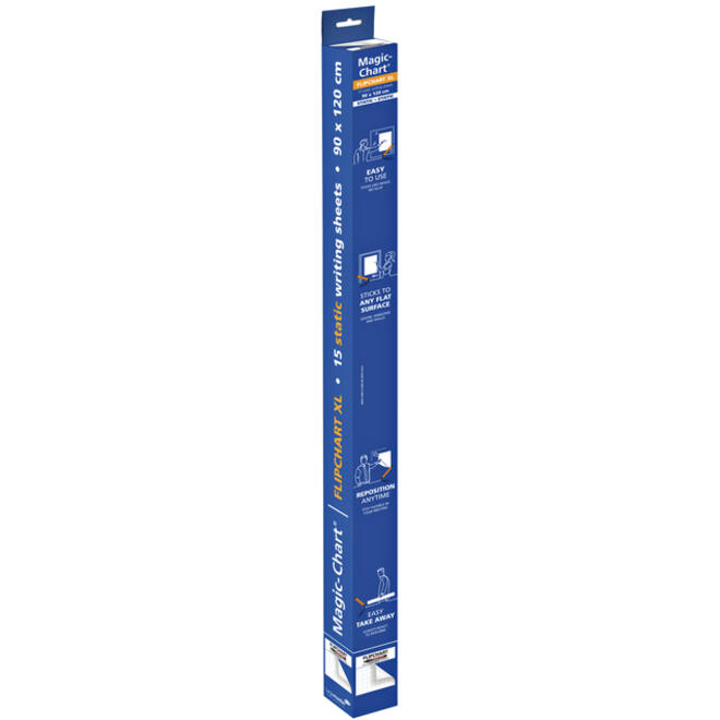 Magic-Chart Legamaster flipchart XL 90x120cm wit met ruit