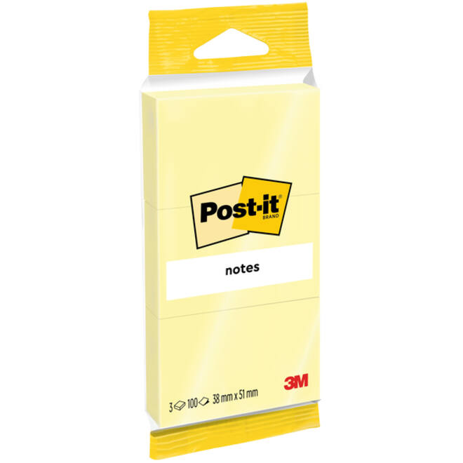 Memoblok Post-it Notes 6810 38x51mm canary yellow