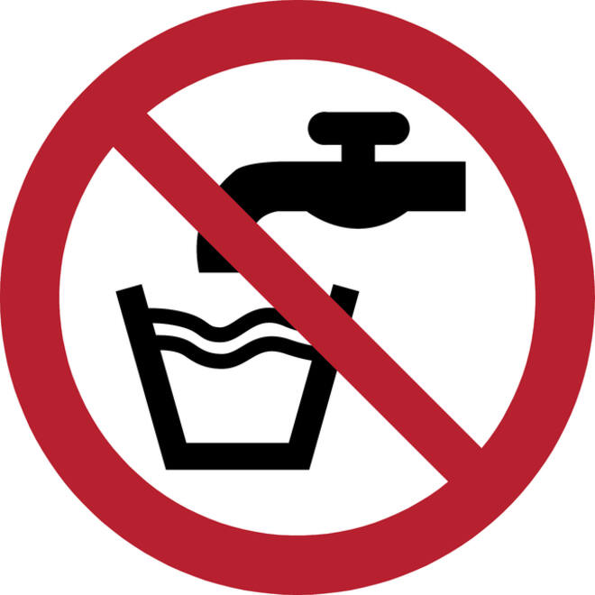 Pictogram bordje Djois Geen drinkwater Ø 200 mm Rood