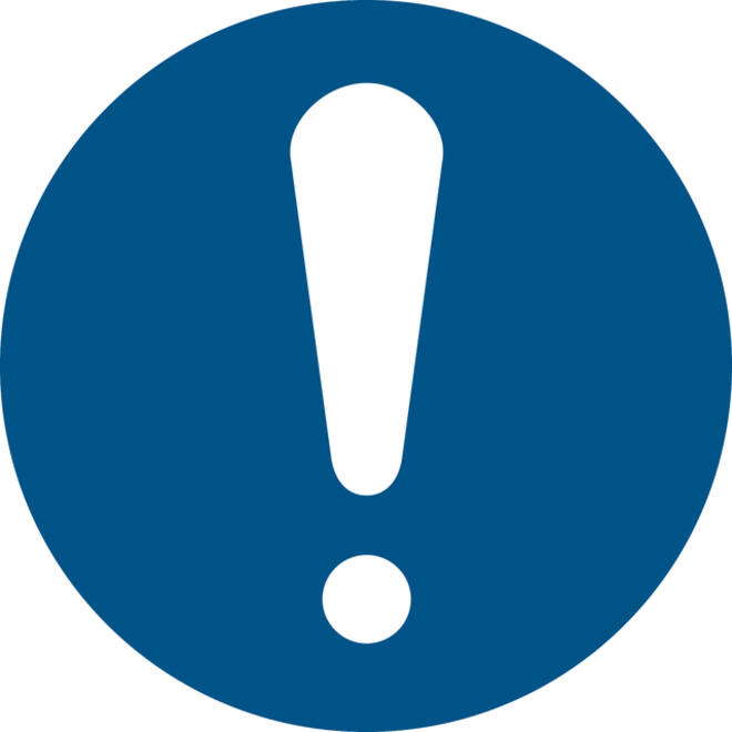 Pictogram bordje Djois Algemeen gebod Ø 200 mm Blauw