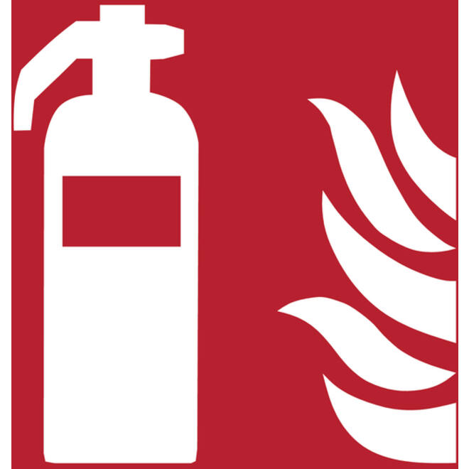 Pictogram bordje Djois Brandblusser 200x200mm rood