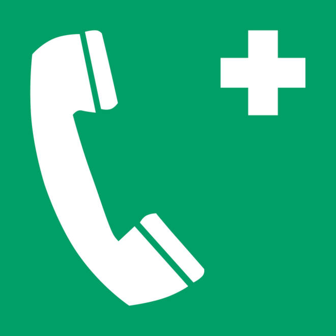 Pictogram bordje Djois Noodtelefoon 200 x 200 mm Groen