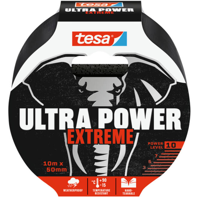 Reparatietape tesa Ultra Power Extreme repair 10mx50mm zwart