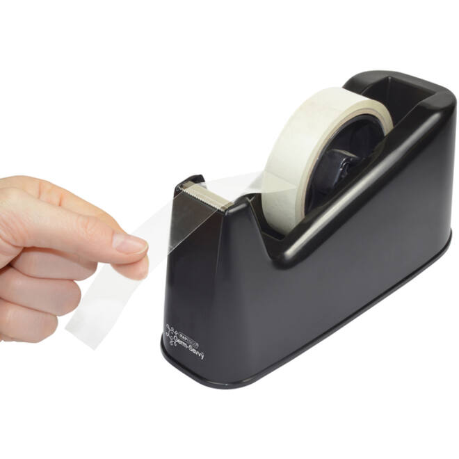 Plakbandhouder Rapesco D500 antibacterieel zwart