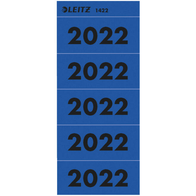Rugetiket Leitz 2022 80mm blauw