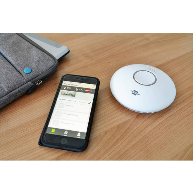 Rook-en hitte melder Brennenstuhl wifi Connect wit