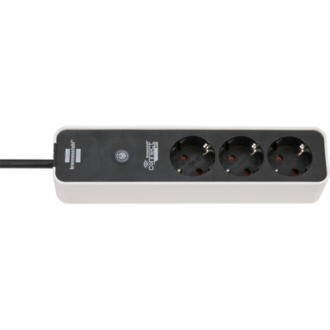 Stekkerdoos Brennenstuhl wifi Connect 3 voudig 1.5 meter zwart/wit