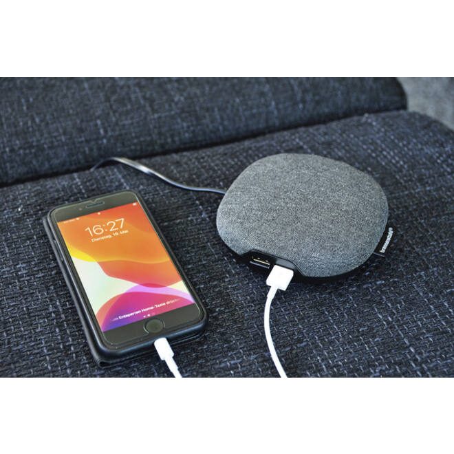 Laadstation Brennenstuhl Estilo 1 eurosocket twetieloppervlak 2 USB zwart/grijs