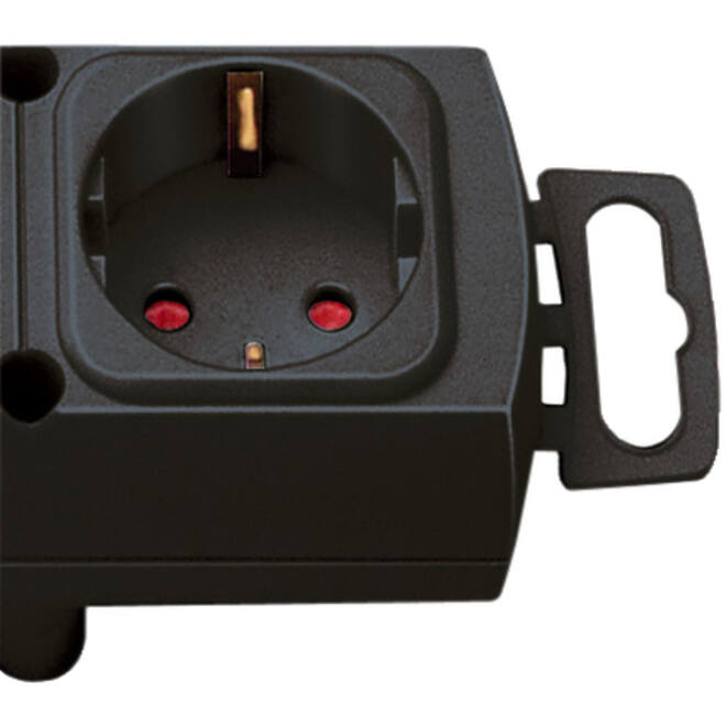 Stekkerdoos Brennenstuhl Comfort Plus 4 voudig inclusief platte stekker 2 meter zwart