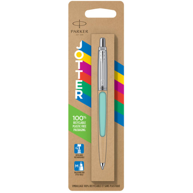 Balpen Parker Jotter Original pastel mint CT medium blister à 1 stuk