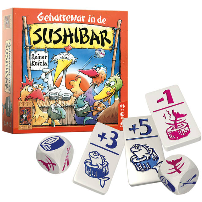 Dobbelspel Geharrewar in de Sushibar