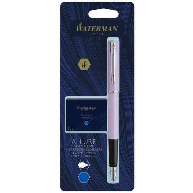Vulpen Waterman Allure assorti pastel + inktpatronen Blauw