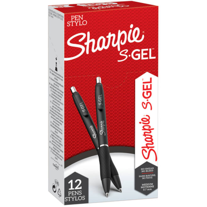 Gelschrijver Sharpie S-gel medium zwart