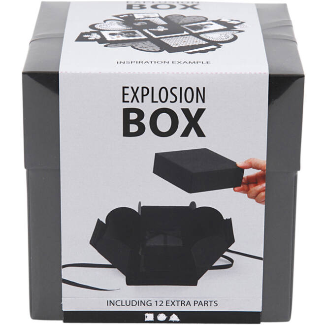 Explosion box Creativ Company 12x12x12cm zwart