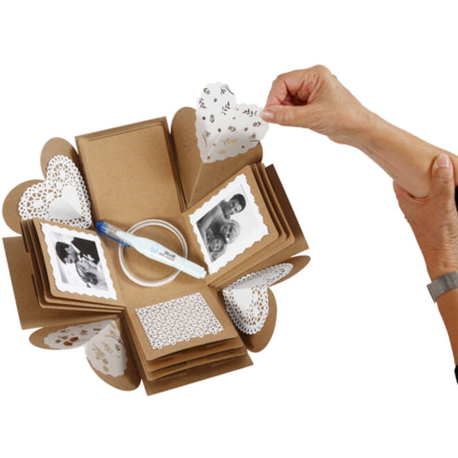 Explosion box Creativ Company 12x12x12cm naturel